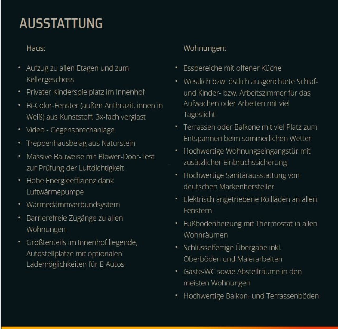 Austattung City Lofts Willich